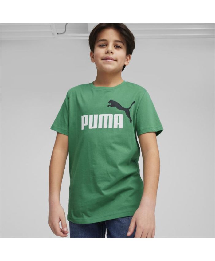 Puma - Puma Essentials+ Two-Tone Logo Tee Jr