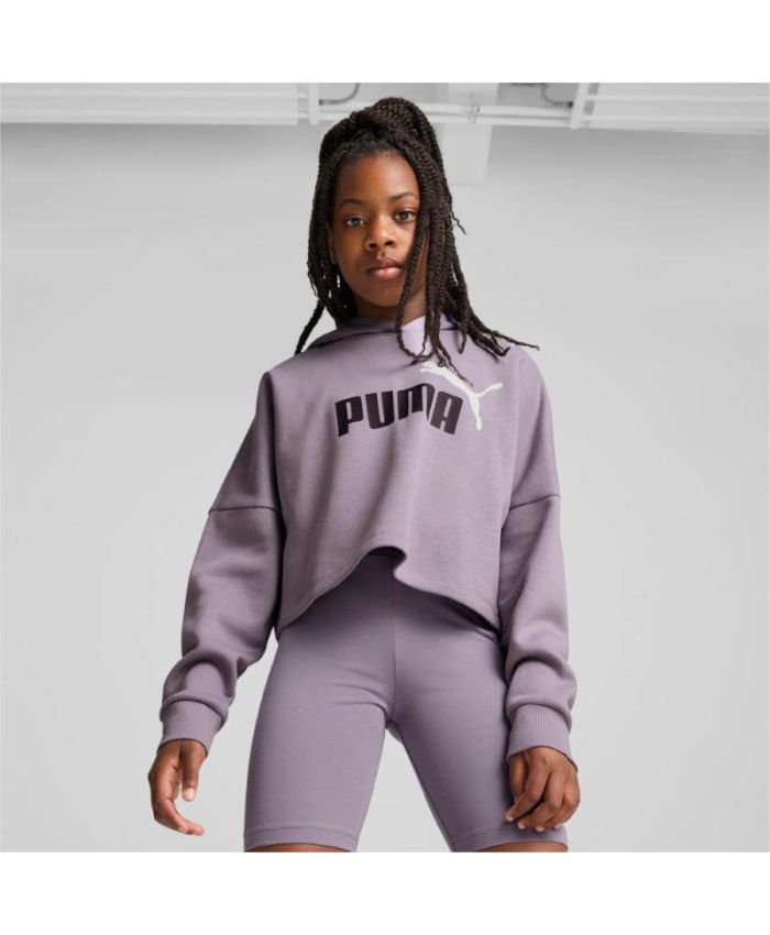 Puma - Puma Essentials Logo Cropped Hoodie Girl