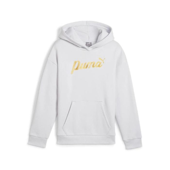 Puma - Puma Essential+ Script Metallic Hoodie Girl